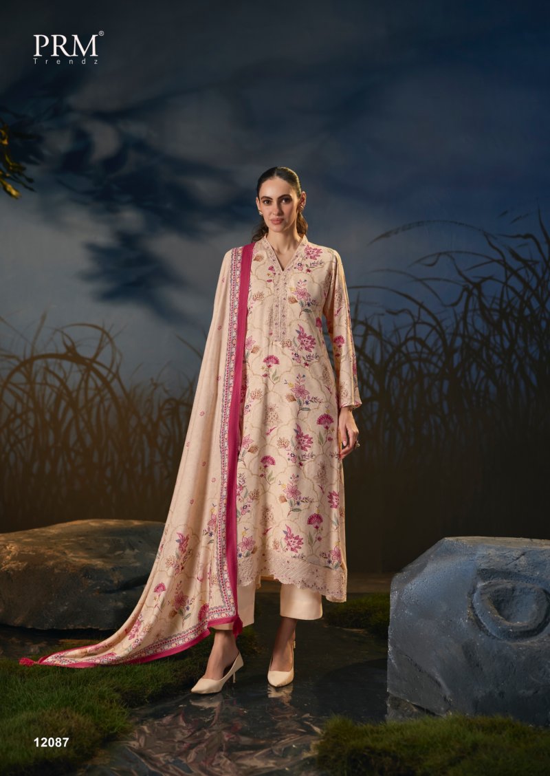 Aester By Prm Viscose Pashmina Printed Fancy Work Dress Material 